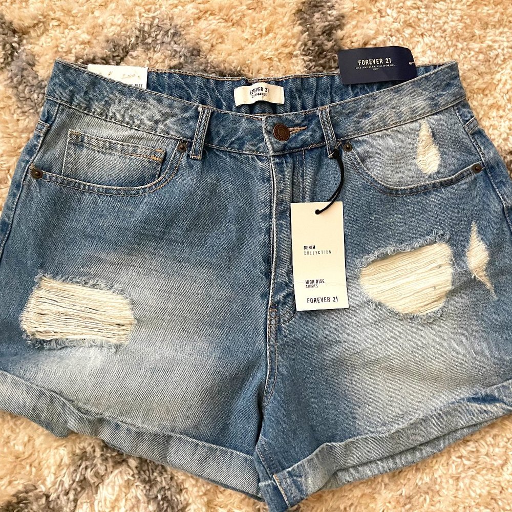 Forever21 High Rise Jean Shorts